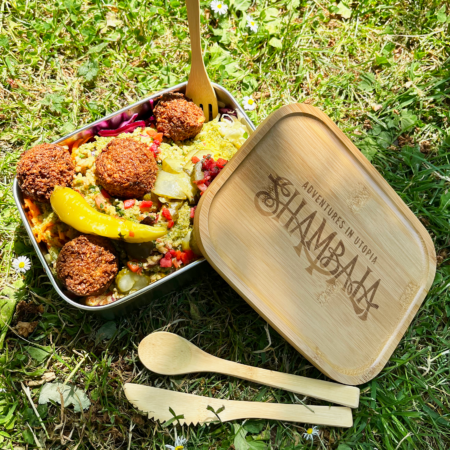 Shambala Stainless Steel and Bamboo Lunchbox Set - Sale £18 - Image 2