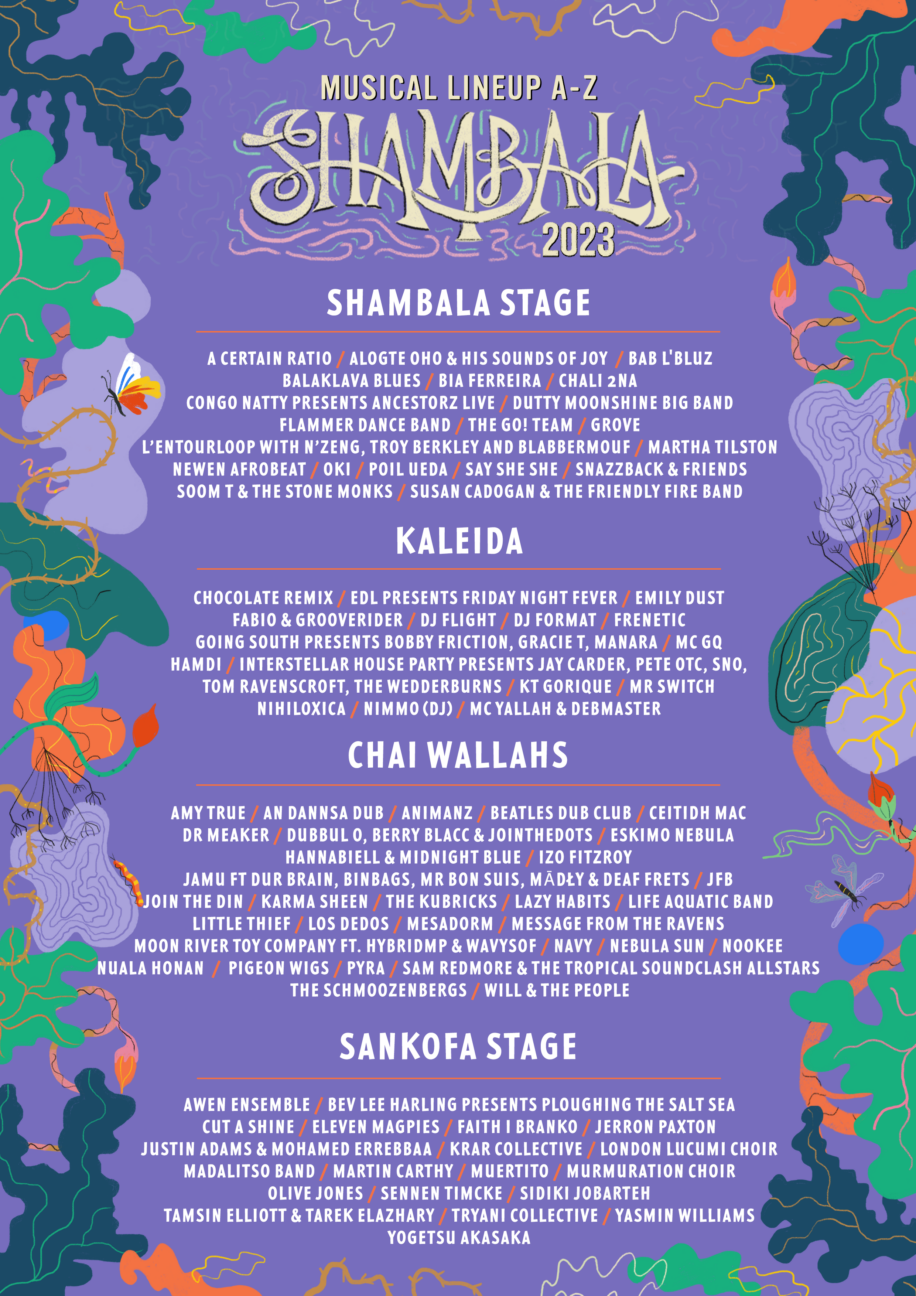 THE SHAMBALA 2023 MUSICAL LINE UP HAS LANDED! Shambala