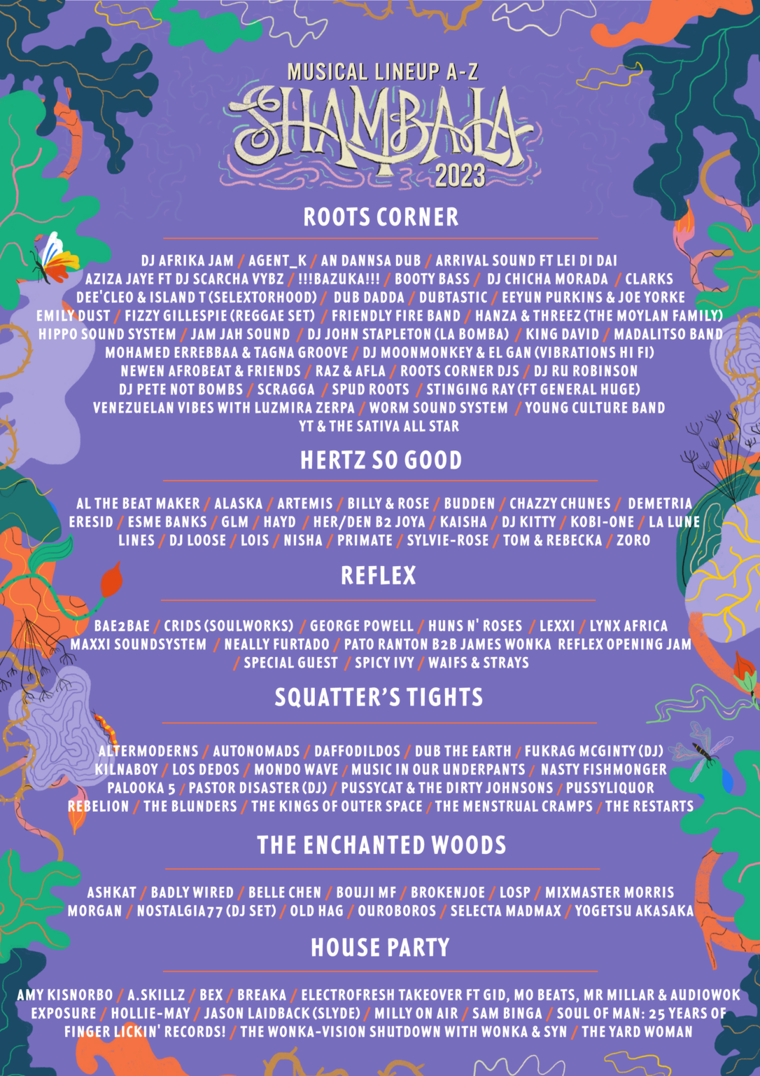 THE SHAMBALA 2023 MUSICAL LINE UP HAS LANDED! Shambala